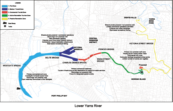 Yarra River Kayak Map Excitement - Lower Yarra River